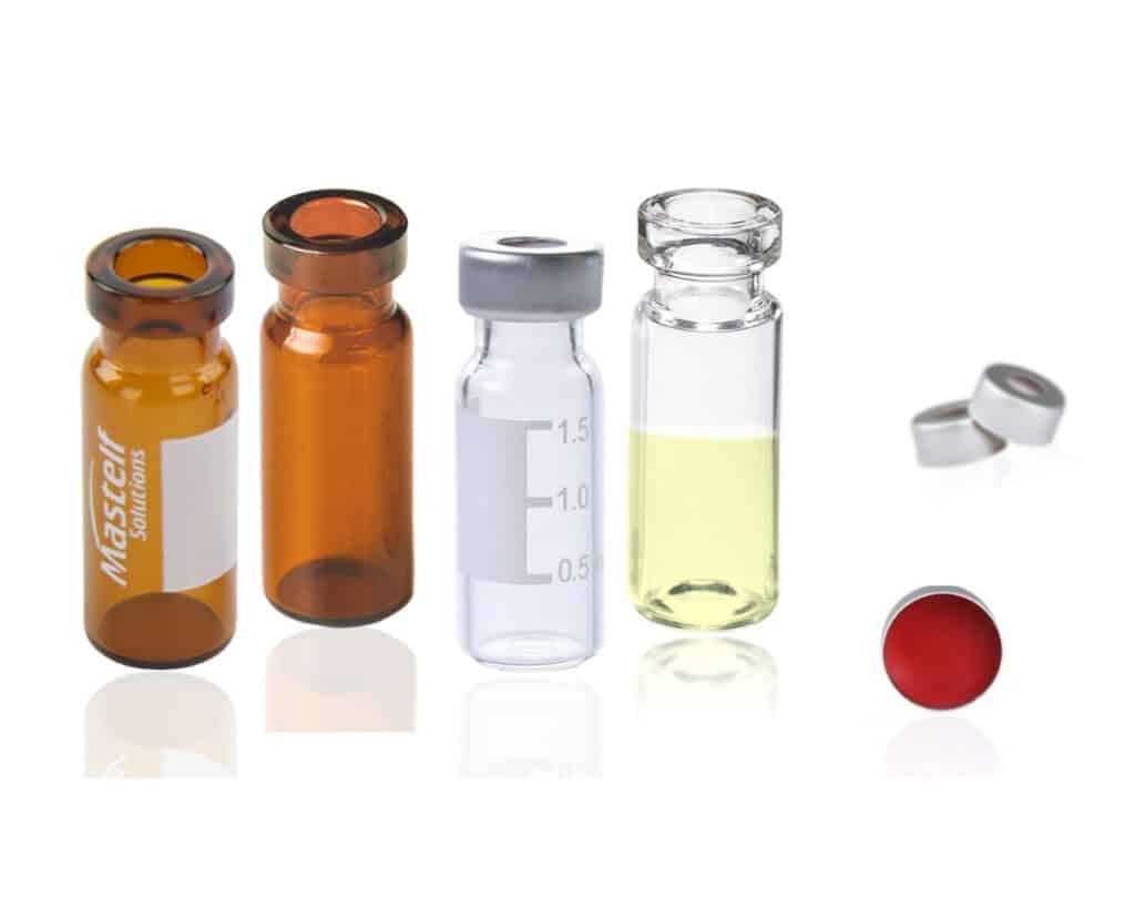 2ml nd11 crimp vials with cap and septa