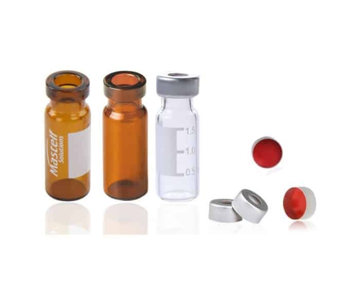 mastelf 2ml nd11 crimp vial with cap and septa