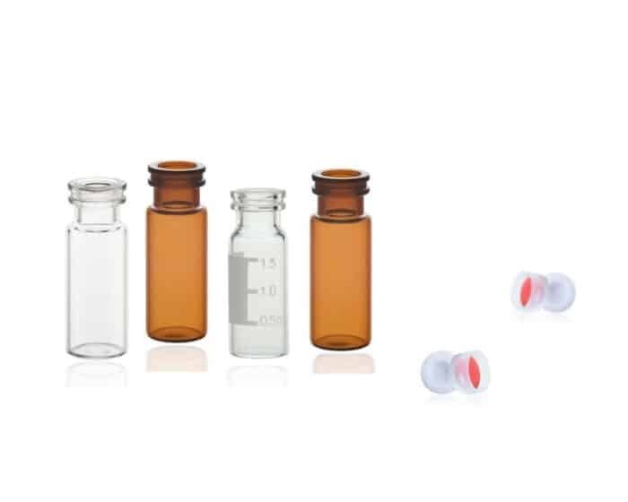 mastelf snap vial with cap and septa