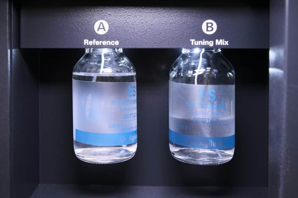 Reference and tune solution in LC qTOF system from Agilent. Liquid chromatography with mass detector