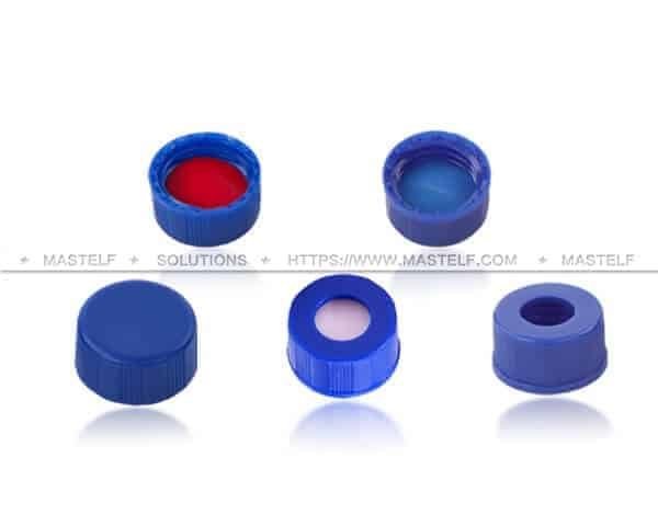 Glass Vials with Screw Caps, 9x1mm PTFE Silicone Septa ND9